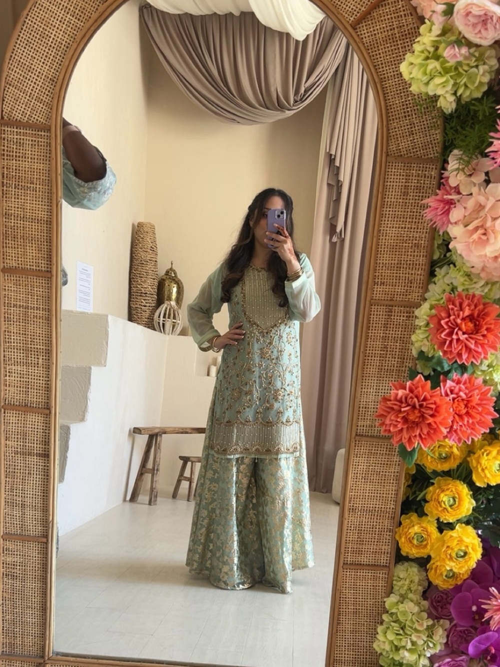 Elegant Beaded Mint Green Evening Dress WORN ONCE